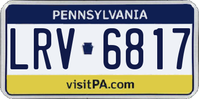 PA license plate LRV6817