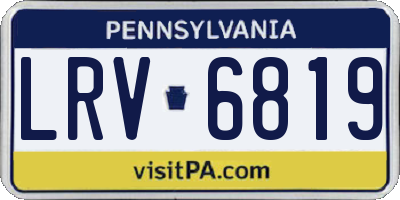 PA license plate LRV6819