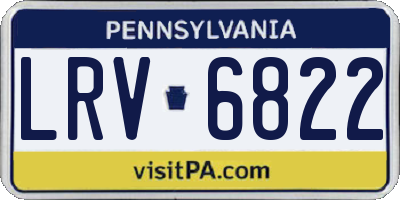 PA license plate LRV6822