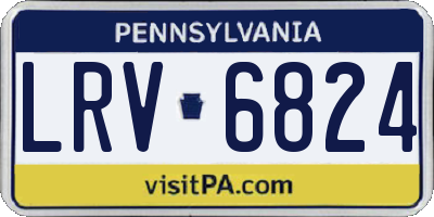 PA license plate LRV6824