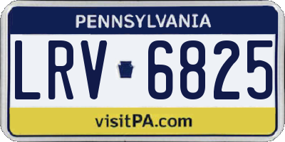 PA license plate LRV6825