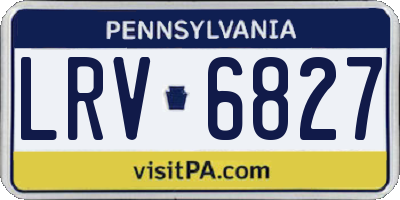 PA license plate LRV6827
