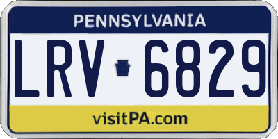 PA license plate LRV6829