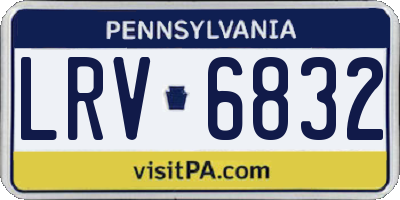 PA license plate LRV6832
