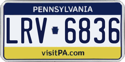 PA license plate LRV6836