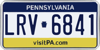 PA license plate LRV6841