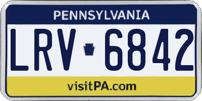 PA license plate LRV6842