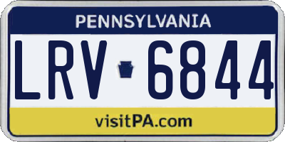 PA license plate LRV6844