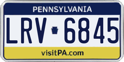 PA license plate LRV6845