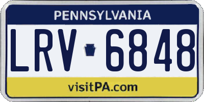 PA license plate LRV6848