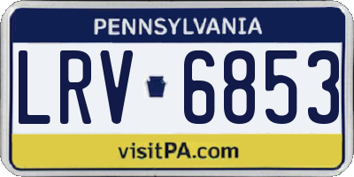 PA license plate LRV6853