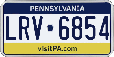 PA license plate LRV6854