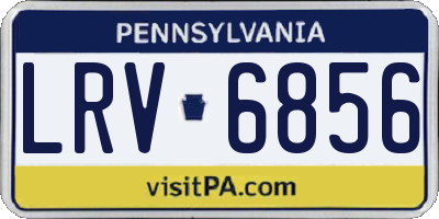 PA license plate LRV6856