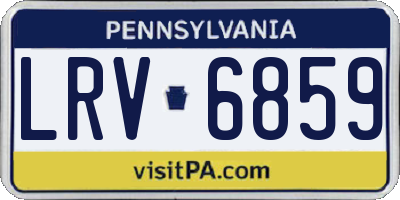 PA license plate LRV6859
