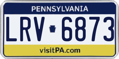 PA license plate LRV6873