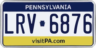 PA license plate LRV6876