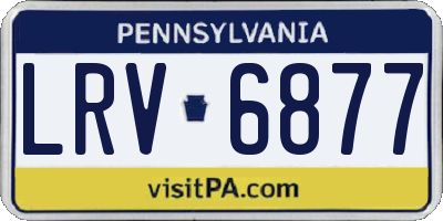 PA license plate LRV6877