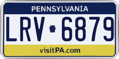 PA license plate LRV6879