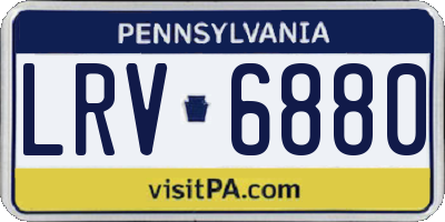 PA license plate LRV6880