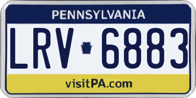 PA license plate LRV6883