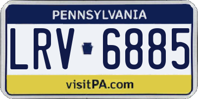 PA license plate LRV6885
