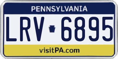 PA license plate LRV6895