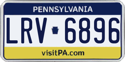 PA license plate LRV6896