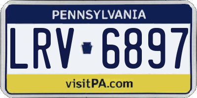 PA license plate LRV6897