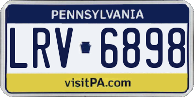PA license plate LRV6898