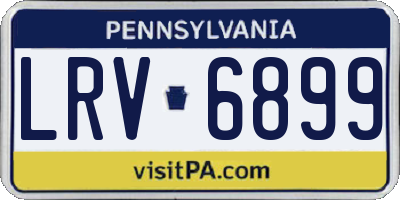 PA license plate LRV6899