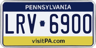 PA license plate LRV6900