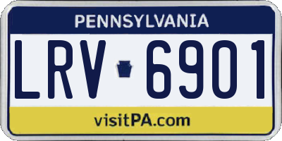 PA license plate LRV6901