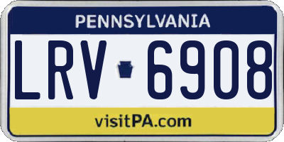 PA license plate LRV6908