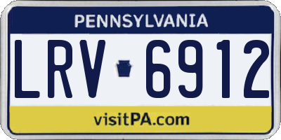 PA license plate LRV6912