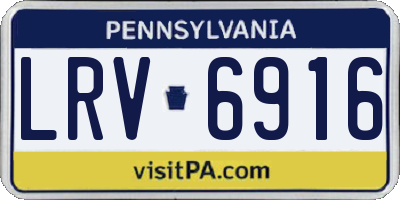 PA license plate LRV6916