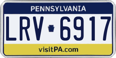 PA license plate LRV6917