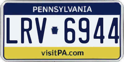 PA license plate LRV6944