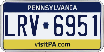 PA license plate LRV6951