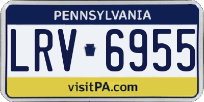 PA license plate LRV6955