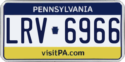 PA license plate LRV6966