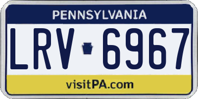 PA license plate LRV6967