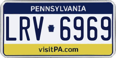 PA license plate LRV6969