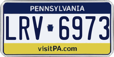 PA license plate LRV6973
