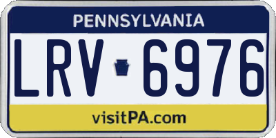 PA license plate LRV6976