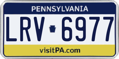 PA license plate LRV6977
