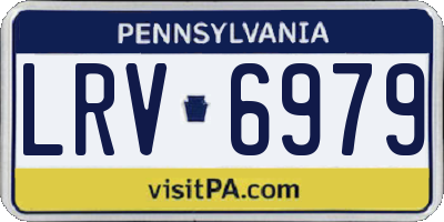 PA license plate LRV6979