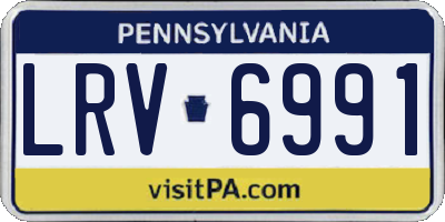 PA license plate LRV6991