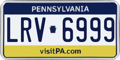 PA license plate LRV6999