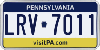 PA license plate LRV7011