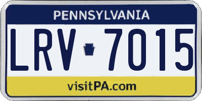 PA license plate LRV7015